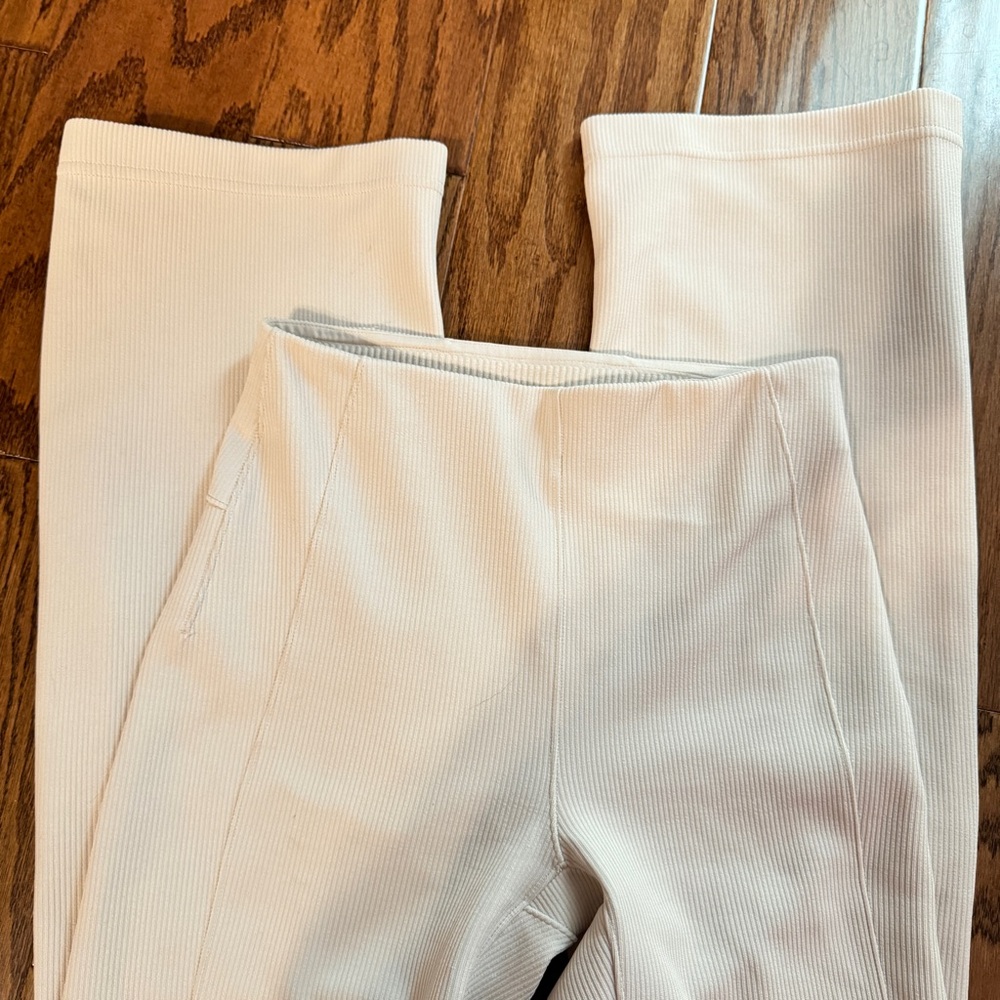 LULULEMON Brushed Softstreme Ribbed Zip Flared Pants 32.5" Inseam - Picture 7 of 13